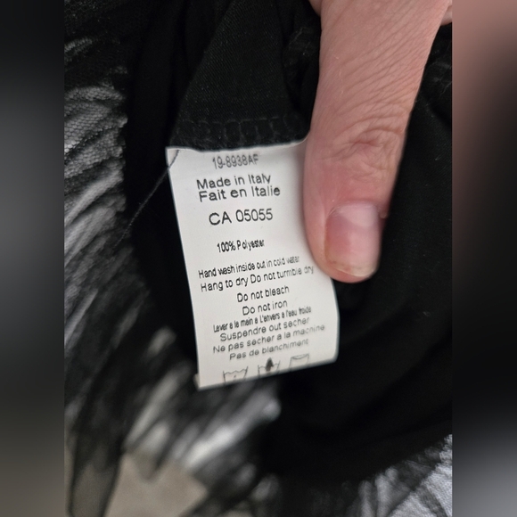 Astrid Black Elegant Slip Dress Spaghetti Strap Mesh  Hem | Size Small - Picture 5 of 5